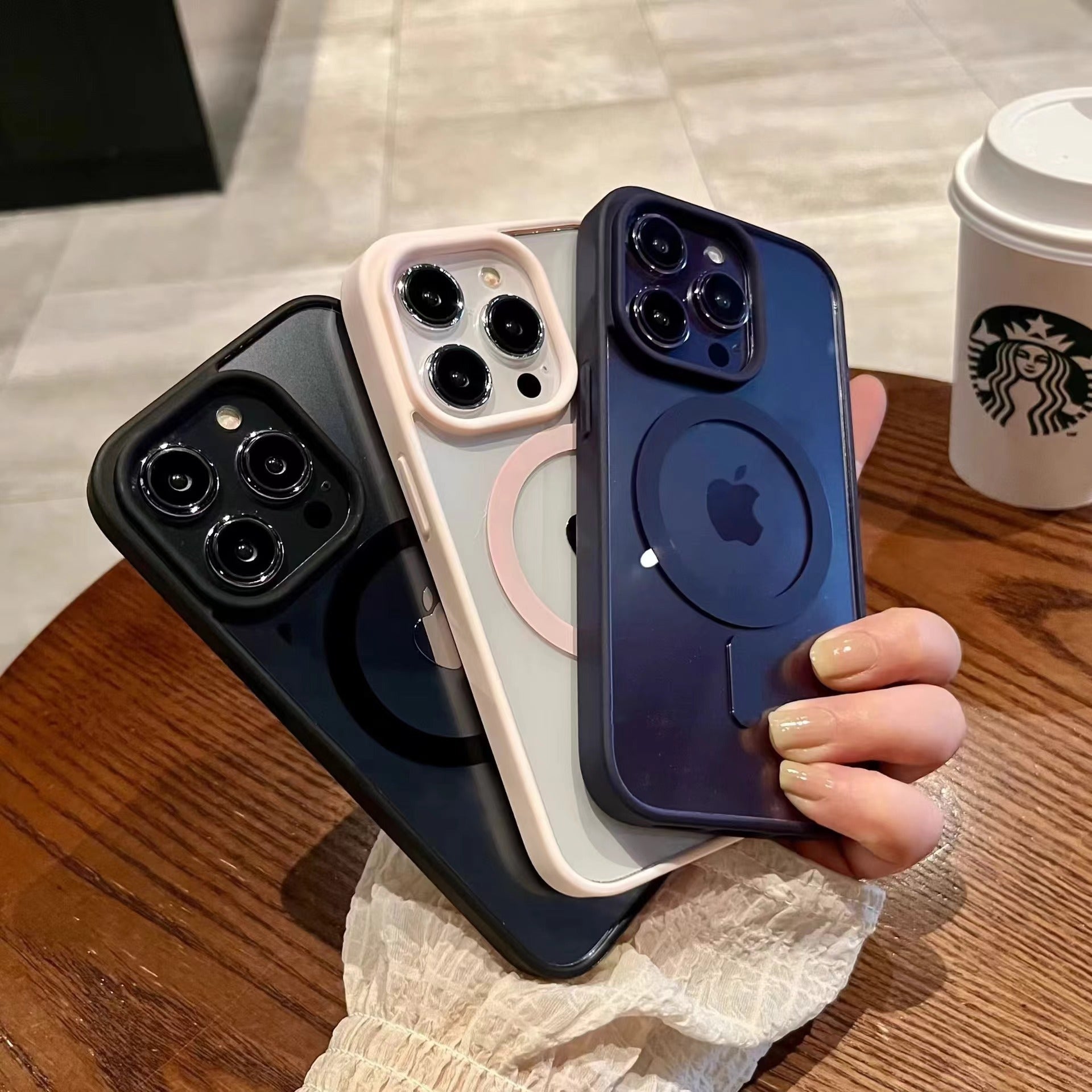 Magnetic Silicone Acrylic Phone Case for iPhone