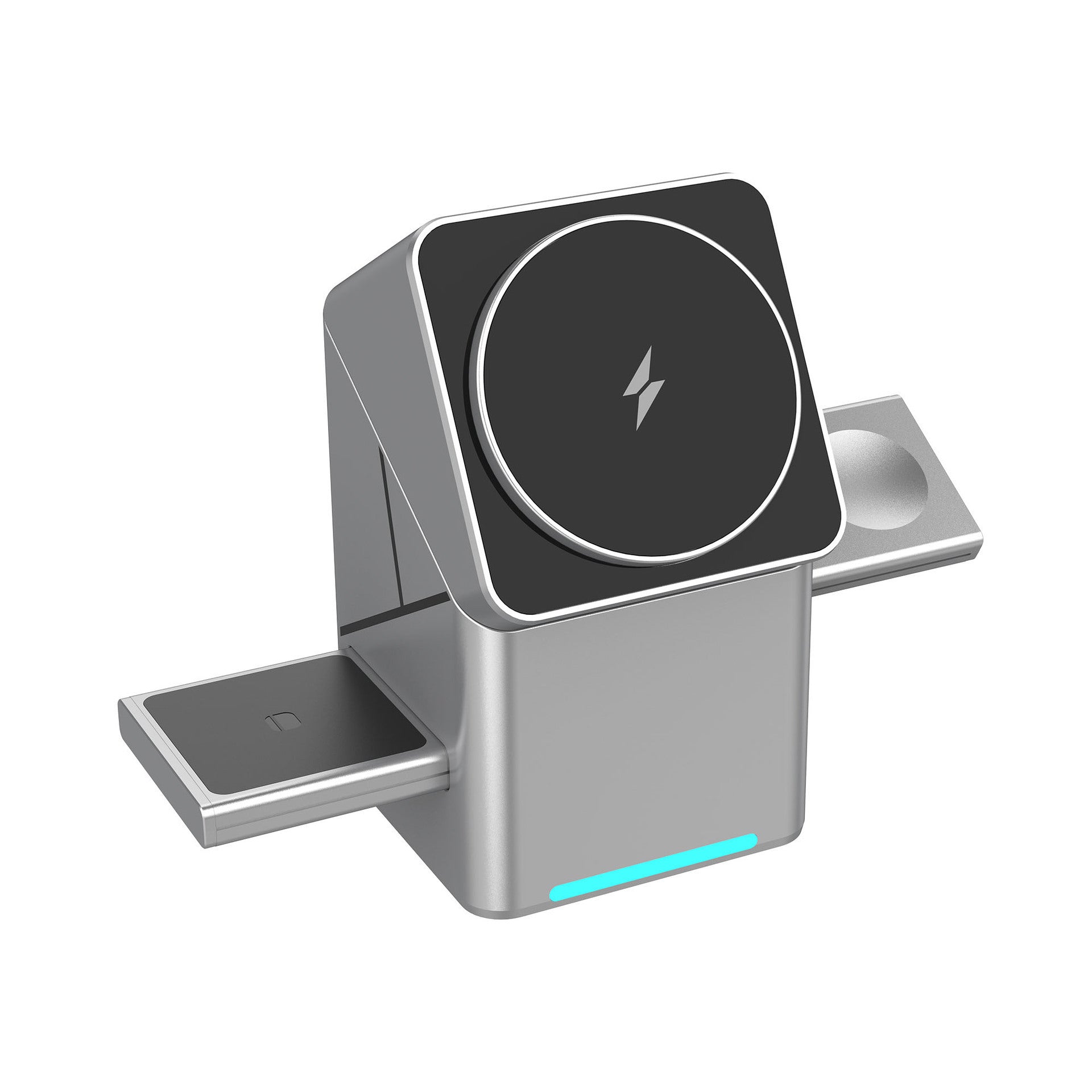 Magnetic 3-in-1 Wireless Charging Stand with Rotating Base