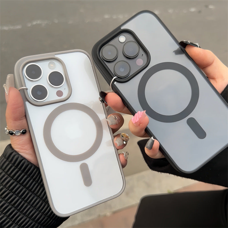 Magnetic Silicone Acrylic Phone Case for iPhone
