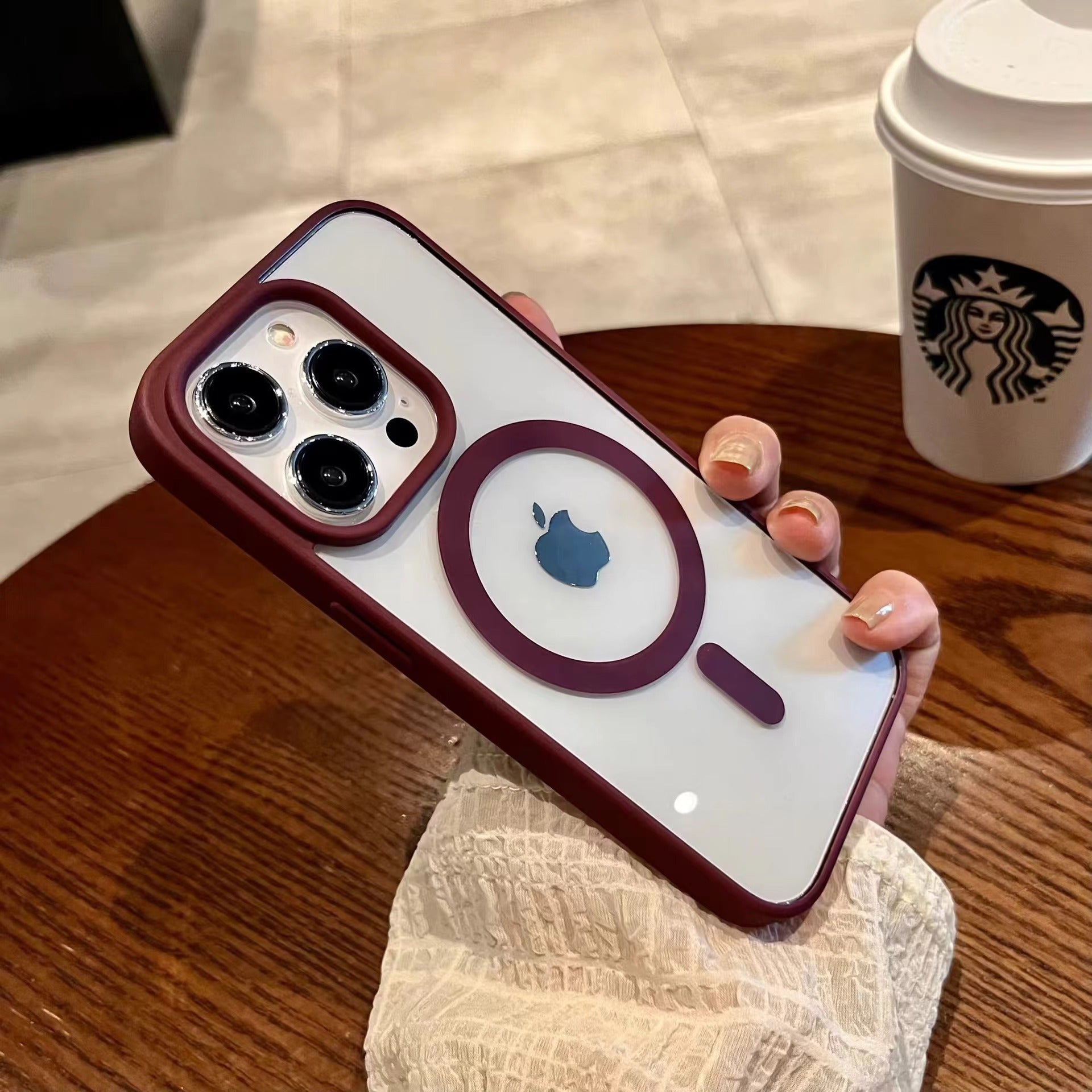 Magnetic Silicone Acrylic Phone Case for iPhone